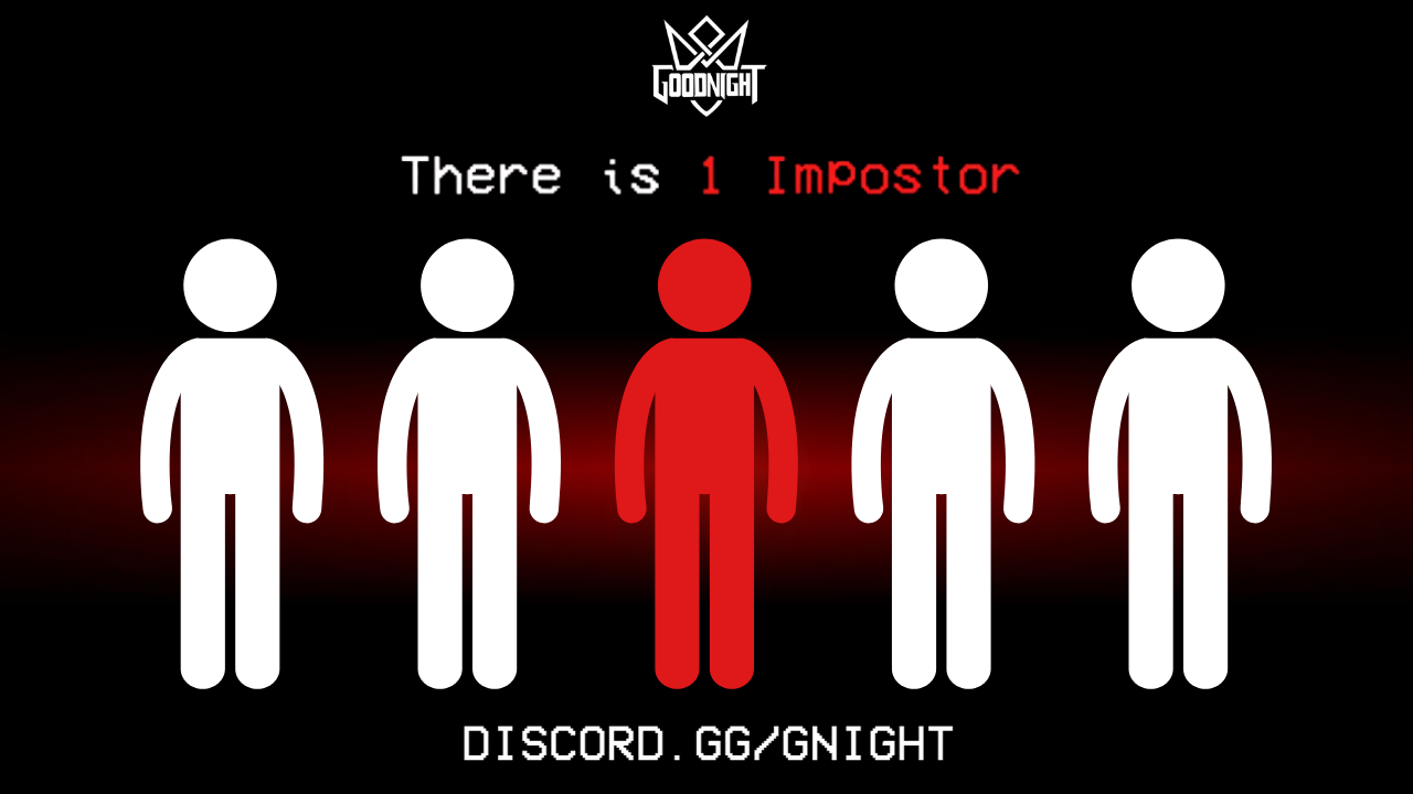 IMPOSTOR gaming event banner - Good Night Morocco Discord community tournament